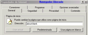 Pantalla Navegador liberado
